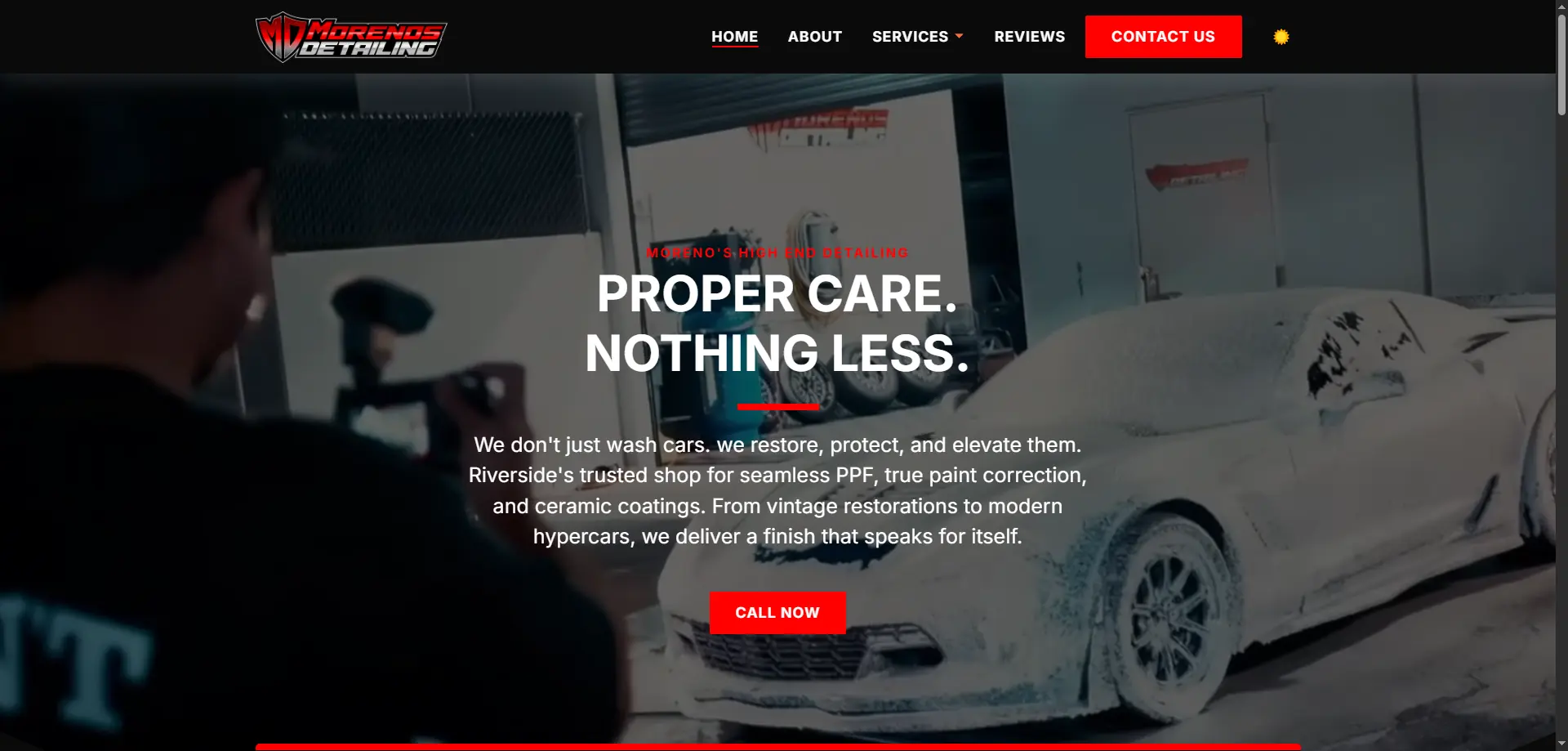 Moreno's Detailing Website Build